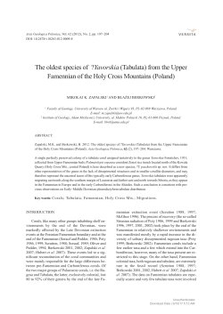 The oldest species of ?Yavorskia