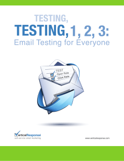 Testing,Testing 1,2,3 guide