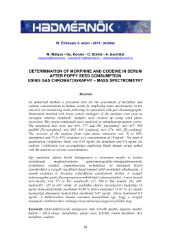 determination of morphine and codeine in serum after poppy seed