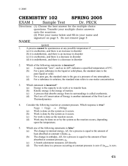 EXAM 1 - TAMU Chemistry