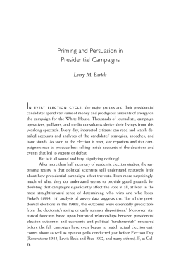 Priming and Persuasion in Presidential Campaigns
