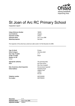 St Joan of Arc RC Primary School