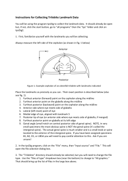 Instructions for Collecting Trilobite Landmark Data