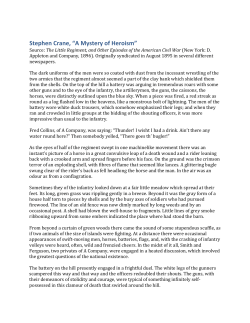 Stephen Crane, &ldquo;A Mystery of Heroism&rdquo;