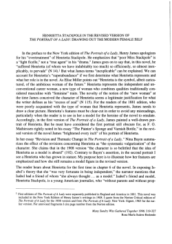 Henrietta Stackpole in the revised version of The Portrait