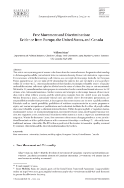 Free Movement and Discrimination: Evidence from