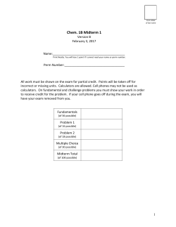 Midterm 1 Version B Solutions