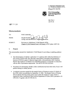 Revisions to Adjudicator`s Field Manual (AFM). Chapter 22.2(b)