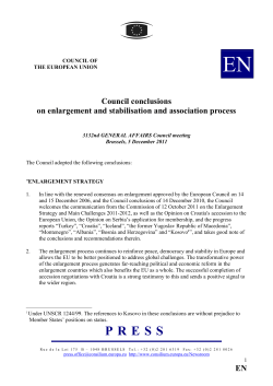 EN Council conclusions on enlargement and stabilisation and