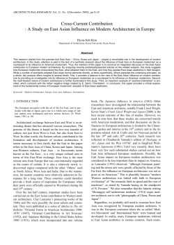 Cross-Current Contribution : A Study on East Asian Influence on