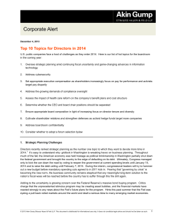 Akin Gump Alert Template - 2013 Update