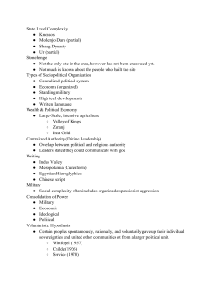 State Level Complexity Knossos Mohenjo