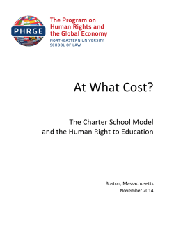At What Cost? The Charter School Model and the Human Right to