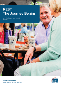 The Journey Begins - REST Industry Super