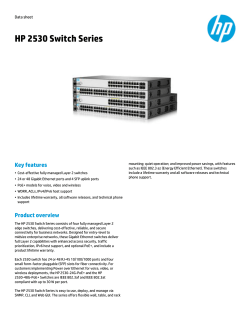 HP 2530 Switch Series - AC Automation Center
