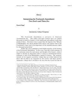 Interpreting the Fourteenth Amendment