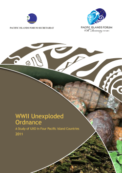WWII Unexploded Ordnance - Pacific Islands Forum Secretariat