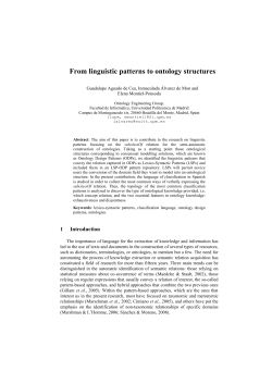 From linguistic patterns to ontology structures