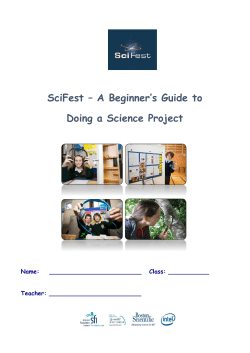 SciFest &ndash; A Beginner`s Guide to Doing a Science Project