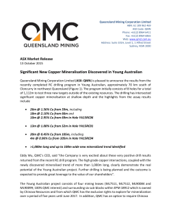 Significant New Copper Mineralisation Discovered