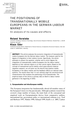 the positioning of transnationally mobile europeans in the german