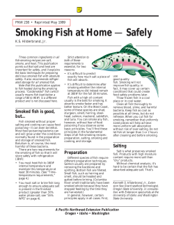 Smoking Fish at Home&mdash;Safely