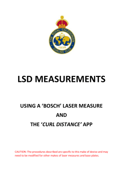 LSD MEASUREMENTS - The Royal Caledonian Curling Club