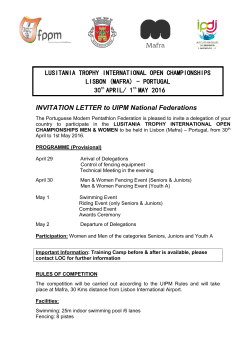 LUSITANIA TROPHY INTERNATIONAL OPEN CHAMPIONSHIPS