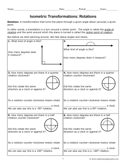 Isometric Transformations: Rotations