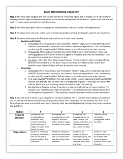 Town Hall Meeting Simulation