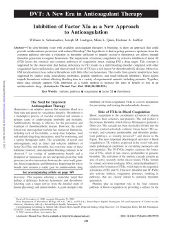 DVT: A New Era in Anticoagulant Therapy
