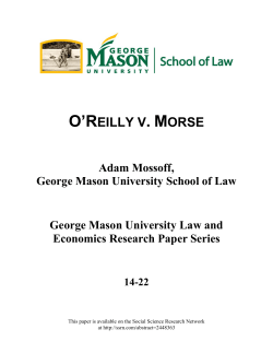 o`reilly v. morse - George Mason University