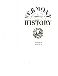 The Evolution of the Vermont Tax System