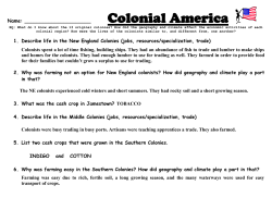 Colonial America Quiz