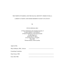 the trope of passing and the racial identity