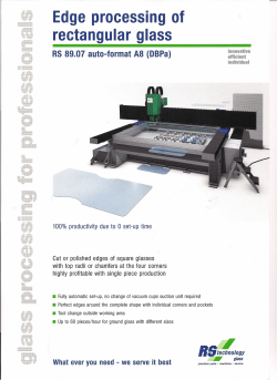 Edge processing of rectangular glass