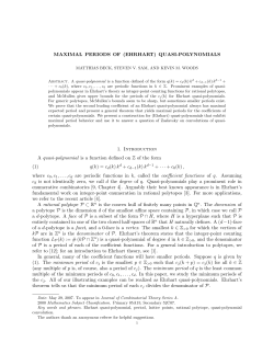 MAXIMAL PERIODS OF (EHRHART) QUASI