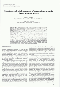 Structure and wind transport of seasonal snow on the Arctic slope of
