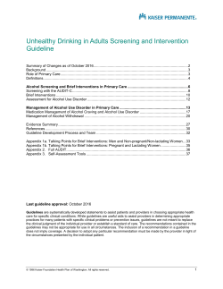 Alcohol: Adult Unhealthy Drinking
