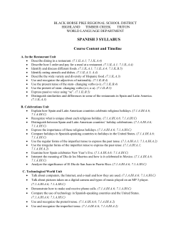 spanish 3 syllabus - Black Horse Pike Regional School District
