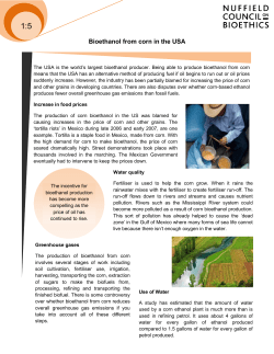 Case studies: Biofuels production