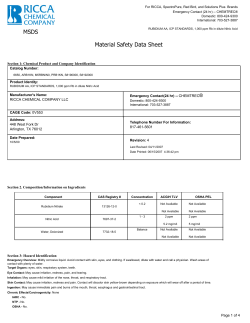 MSDS Material Safety Data Sheet