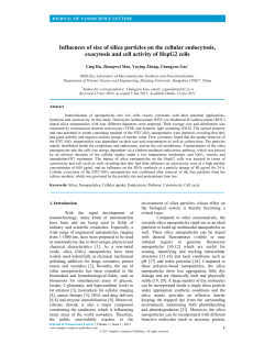 Influences of size of silica particles on the cellular endocytosis