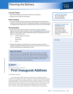 First Inaugural Address