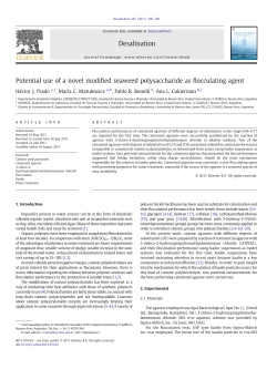 Potential use of a novel modified seaweed polysaccharide as