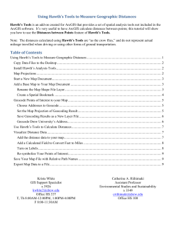 Measuring Distances with GIS Using Hawth`s Tools