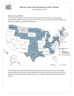 Money Services Business Fact Sheet