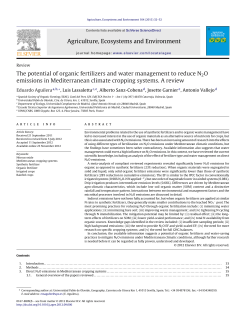 The potential of organic fertilizers and water management to reduce