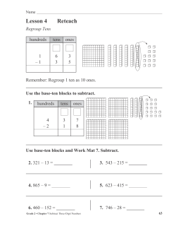 Lesson 4 Regroup Tens
