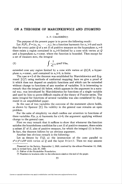 ON A THEOREM OF MARCINKIEWICZ AND ZYGMUND